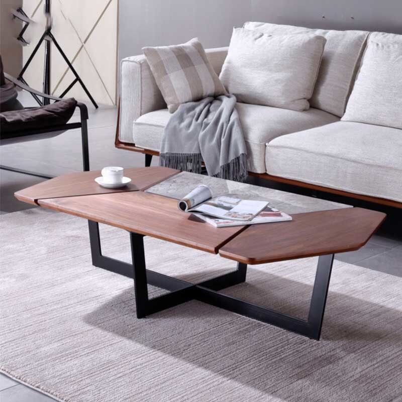 Minimalist Style Luxury Center Tables Retro Unique Shape Two Tone Color Palette