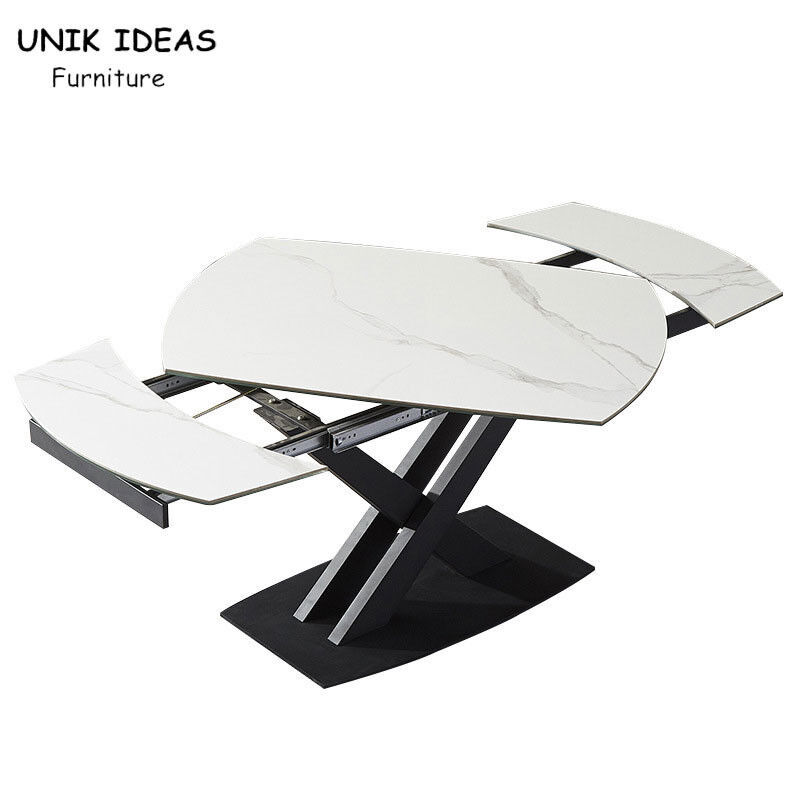 2 Seater Small Extendable Dining Table And Chairs Black White Long Flexible Sets