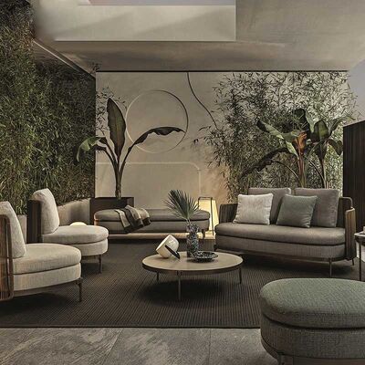 良い値段 北欧の屋外の庭のソファーは防水日焼け止めのテラスのソファーの椅子を置いた オンライン