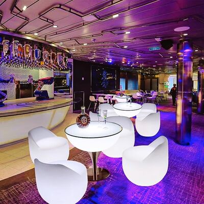 お買い得 現代 格安 屋外 カフェ リモート コントロール LED PE カクテルバー用のテーブルとソファセット オンライン