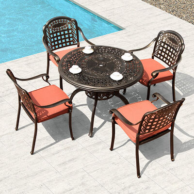 良い値段 Patio Outdoor Furniture Leisure Balcony Garden Metal Table and Chairs Sets for Cafe and Dining オンライン