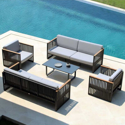 良い値段 Patio Sofa Chair Sale Aluminum Alloy High Quality Modern Rattan Garden Furniture Set オンライン