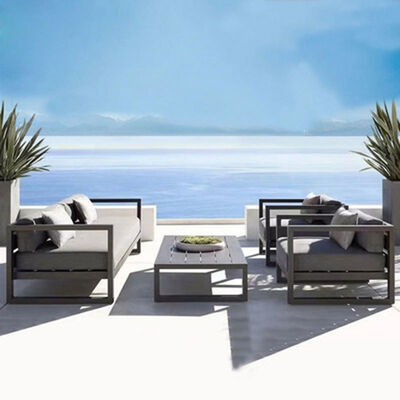 良い値段 Sunscreen Waterproof Nordic Balcony Leisure Furniture Aluminum Alloy Outdoor Sofa Set オンライン
