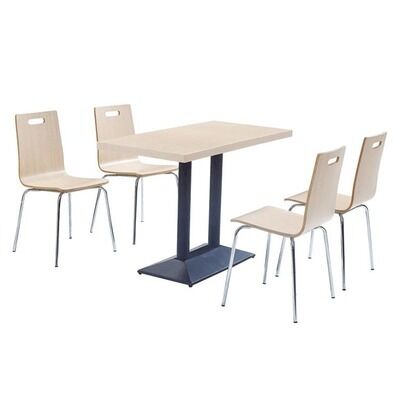 良い値段 Wholesale Price Restaurant Table and Chair Bentwood 4 Seater With Metal Frame オンライン