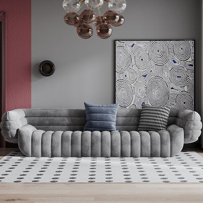 良い値段 現代的な装飾されたソファーのChaiseの眠る人の変換可能なソファのソファーの部門別の灰色4 シーター オンライン