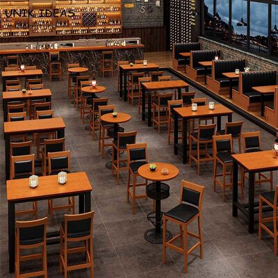 良い値段 デッキの屋外のビストロ棒は一定のコミューン産業様式木を台に置く オンライン