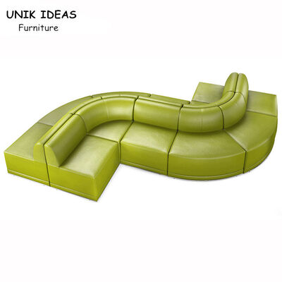 良い値段 U字型4 Seaterクラブ ラウンジのソファーの灰色   灰色Sアークの形型様式のレストラン オンライン