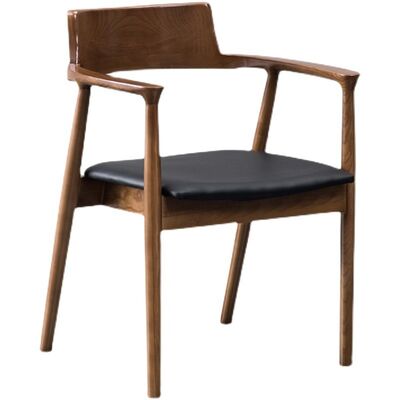 良い値段 椅子の純木の灰フレーム革カバー スポンジのクッションを食事する型のラウンジ オンライン