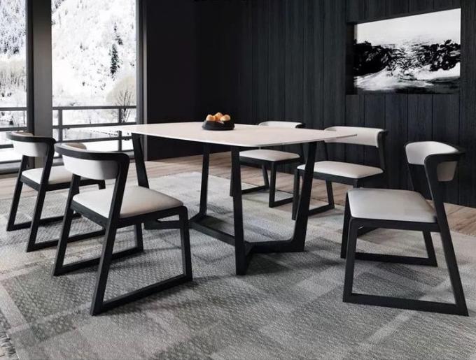 ヨーロッパの骨董品中国は椅子を食事する革カシ木を作った