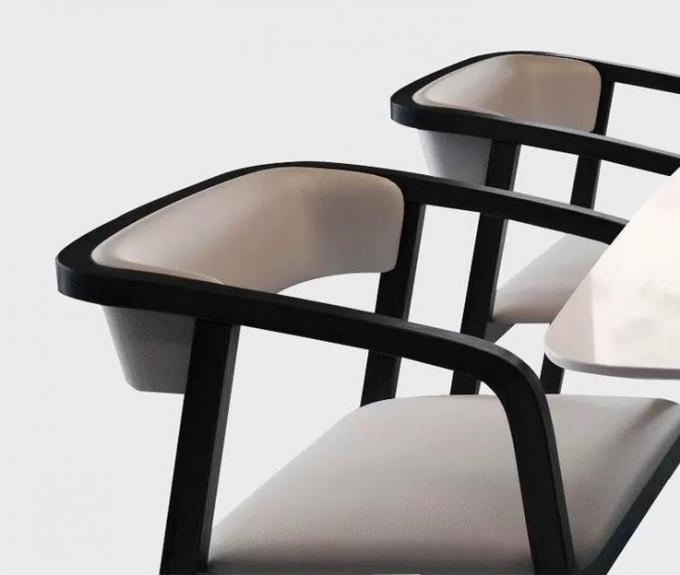 ヨーロッパの骨董品中国は椅子を食事する革カシ木を作った